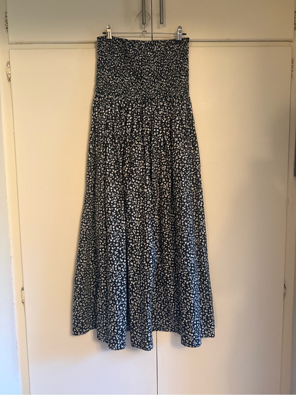 Sofia Richie Grainge - Smocked Black & White Printed Maxi dress or skirt
